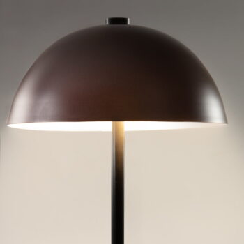 Vínovočervená stolová lampa s kovovým tienidlom (výška 33 cm) Aleyla - Kave Home - Image 2