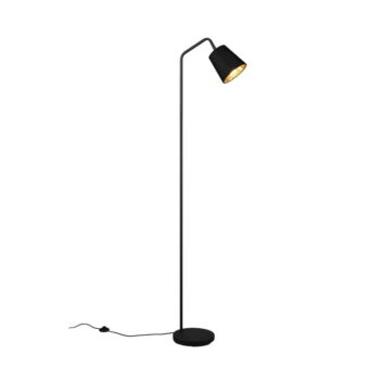 Čierna stojacia lampa s textilným tienidlom (výška 148 cm) Buddy – Trio – Obrázok 2
