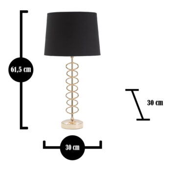 Čierna stolová lampa Mauro Ferretti X, ø 30 cm – Obrázok 3