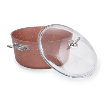 Ružový hliníkový hrniec s pokrievkou Güral Porselen Classic, ø 26 cm – Obrázok 3