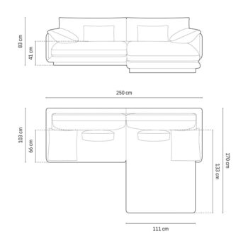 Béžová rohová pohovka (pravý roh) Torino – Micadoni Home – Obrázok 6