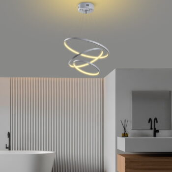 Sivé LED závesné svietidlo ø 50 cm Simit – Opviq lights – Obrázok 3