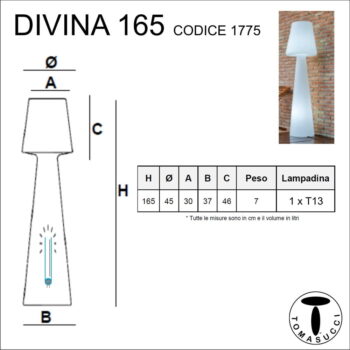 Biela stojacia lampa 165 cm Divina - Tomasucci - Image 8