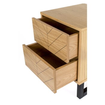 Nočný stolík v dubovom dekore Woodman Camden Herringbone - Image 5