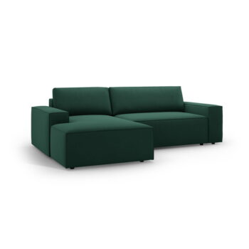 Zelená rozkladacia rohová pohovka (ľavý roh) Jodie – Micadoni Home - Image 4