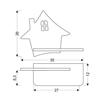 Sivé detské svietidlo House - Candellux Lighting - Image 2