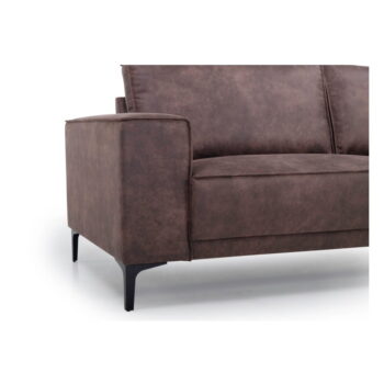 Hnedá pohovka z imitácie kože 224 cm Copenhagen – Scandic - Image 5