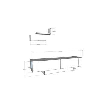 Biela TV zostava 150x42 cm Matera – Zena Home - Image 4