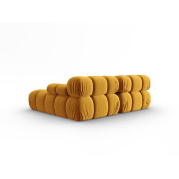 Žltá zamatová rohová pohovka (pravý roh) Bellis – Micadoni Home - Image 4