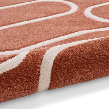 Koberec v tehlovej farbe 80x150 cm Linear Curve – Catherine Lansfield - Image 5
