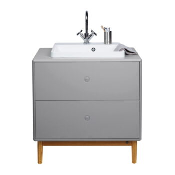 Sivá závesná skrinka s umývadlom bez batérie 80x62 cm Color Bath – Tom Tailor - Image 4
