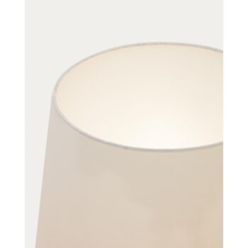 Stojacia lampa s textilným tienidlom v bielo-prírodnej farbe (výška 110 cm) Marga – Kave Home - Image 6