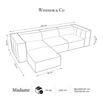 Hnedá kožená rohová pohovka (ľavý roh) Madame - Windsor & Co Sofas - Image 7