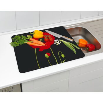 Kryt na stenu pri sporáku z tvrdeného skla 50x56 cm Poppy - Maximex – Obrázok 4