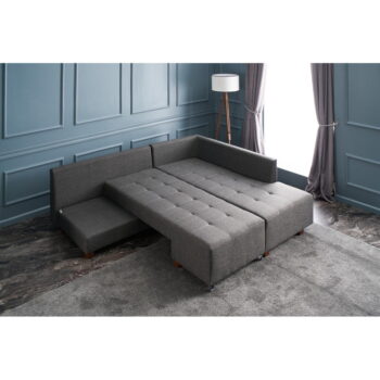 Tmavosivá rozkladacia rohová pohovka (pravý roh) Manama – Balcab Home - Image 7