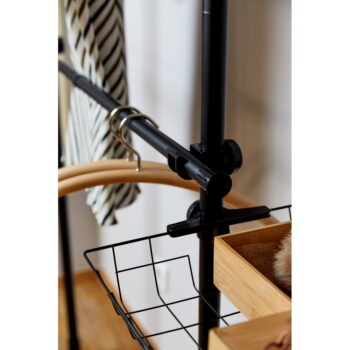 Čierny kovový teleskopický stojan na oblečenie Herkules – Wenko – Obrázok 7