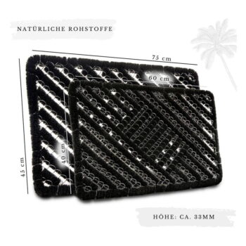 Rohožka z kokosového vlákna 40x60 cm Coco Black – Hanse Home - Image 5