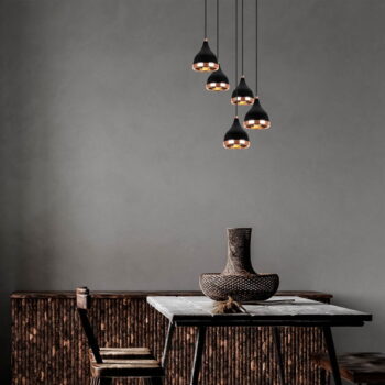 Závesné svietidlo v čierno-medenej farbe s kovovým tienidlom ø 43 cm Yildo – Opviq lights – Obrázok 3