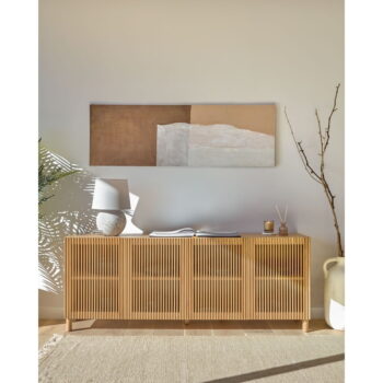 Nízka komoda v dekore duba v prírodnej farbe 180x72 cm Beyla – Kave Home - Image 5