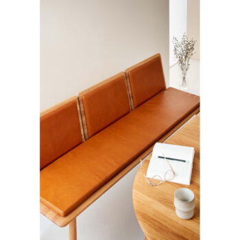 Koňakovohnedá kožená lavica Elba - Hammel Furniture - Image 4