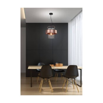 Kovové závesné svietidlo v čierno-medenej farbe ø 30 cm Fiba - Candellux Lighting - Image 2