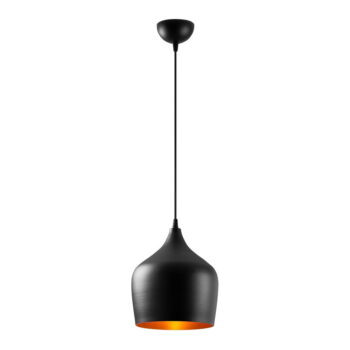 Čierne závesné svietidlo s kovovým tienidlom ø 22 cm Dodo – Opviq lights - Image 2