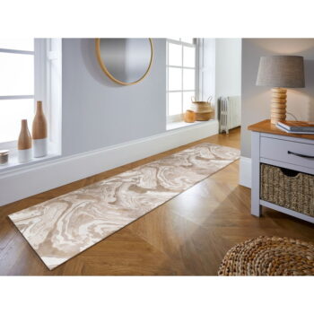 Béžový behúň 60x230 cm Marbled – Flair Rugs - Image 2
