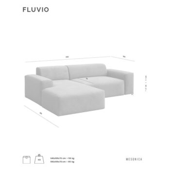 Béžová rohová pohovka (ľavý roh) Fluvio – MESONICA - Image 7