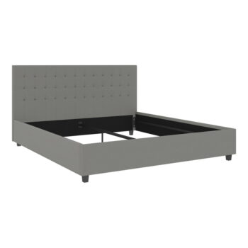 Sivá čalúnená dvojlôžková posteľ 180x200 cm Emily – Støraa – Obrázok 2