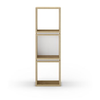 Knižnica v dekore duba v bielo-prírodnej farbe 32x99,5 cm Lofty – Marckeric