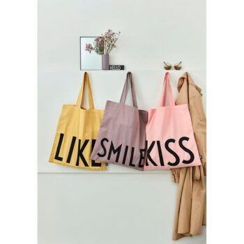 Žltá plátená taška Design Letters Like – Obrázok 2