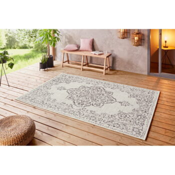 Sivo-krémový vonkajší koberec NORTHRUGS Tilos, 160 x 230 cm - Image 2