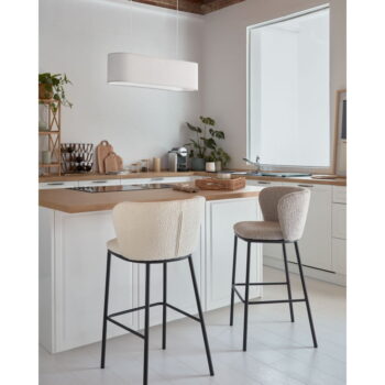 Svetlosivá barová stolička (výška sedadla 65 cm) Ciselia – Kave Home - Image 11