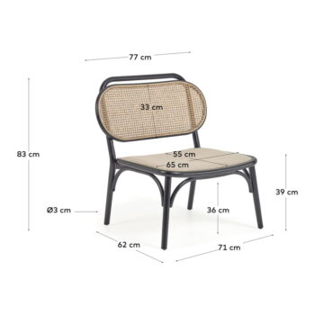 Čierne kreslo Kave Home Doriane - Image 7