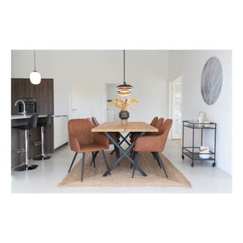 Súprava 2 hnedých jedálenských stoličiek House Nordic Harbo – Obrázok 5