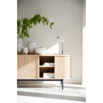 Nízka komoda v dekore duba v prírodnej farbe 142x71 cm Haddington – Rowico – Obrázok 8