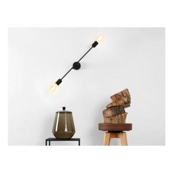 Čierna nástenná lampa na 2 žiarovky CustomForm Twigo, šírka 60 cm - Image 4