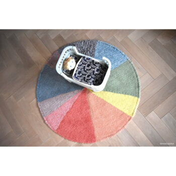 Prateľný ručne tkaný vlnený detský koberec ø120 cm Pie Chart – Lorena Canals – Obrázok 6