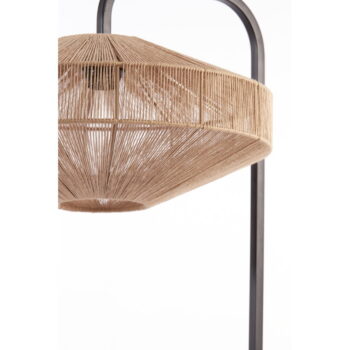 Stojacia lampa s textilným tienidlom v matnej čierno-prírodnej farbe (výška 164 cm) Lyra – Light & Living – Obrázok 8