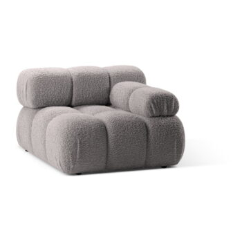 Svetlosivý modul pohovky z textílie bouclé (pravý roh) Bellis – Micadoni Home – Obrázok 3