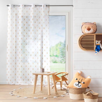 Žlto-biela voálová záclona 140x240 cm Geokid – douceur d'intérieur - Image 3