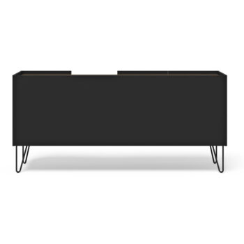 Hnedo-čierna nízka komoda v dekore orecha 180x83 cm Nina – TemaHome – Obrázok 3