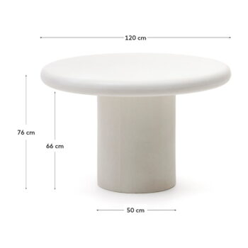 Okrúhly záhradný jedálenský stôl ø 120 cm Addaia – Kave Home – Obrázok 7