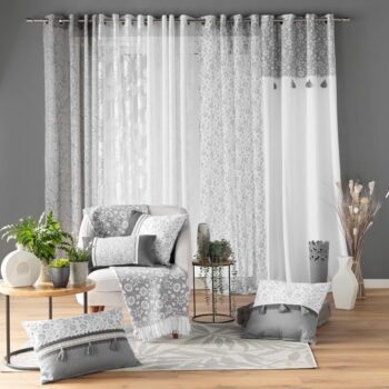 Sivá deka 125x150 cm Flavie – douceur d'intérieur - Image 5