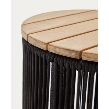 Okrúhly záhradný odkladací stolík s doskou z akácie ø 40 cm Dandara – Kave Home - Image 4