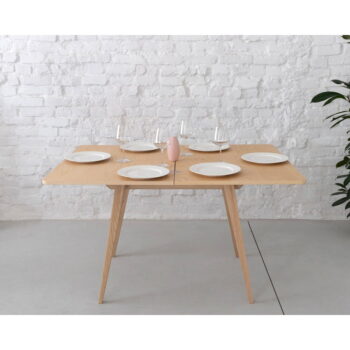 Rozkladací jedálenský stôl s doskou v dekore jaseňového dreva 65x90 cm Envelope – Ragaba – Obrázok 3