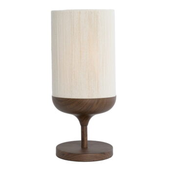 Tmavohnedá stolová lampa s textilným tienidlom (výška  50 cm) Dania – Light & Living