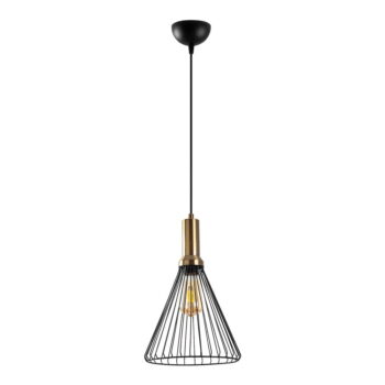 Čierne závesné svietidlo s kovovým tienidlom ø 24 cm Dear – Opviq lights - Image 6
