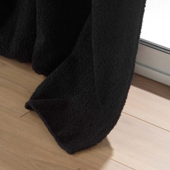 Čierny záves z materiálu buklé 140x240 cm Wooly – douceur d'intérieur - Image 5