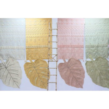 Kaki prateľný ručne tkaný bavlnený detský koberec 120x180 cm Monstera Olive – Lorena Canals – Obrázok 2
